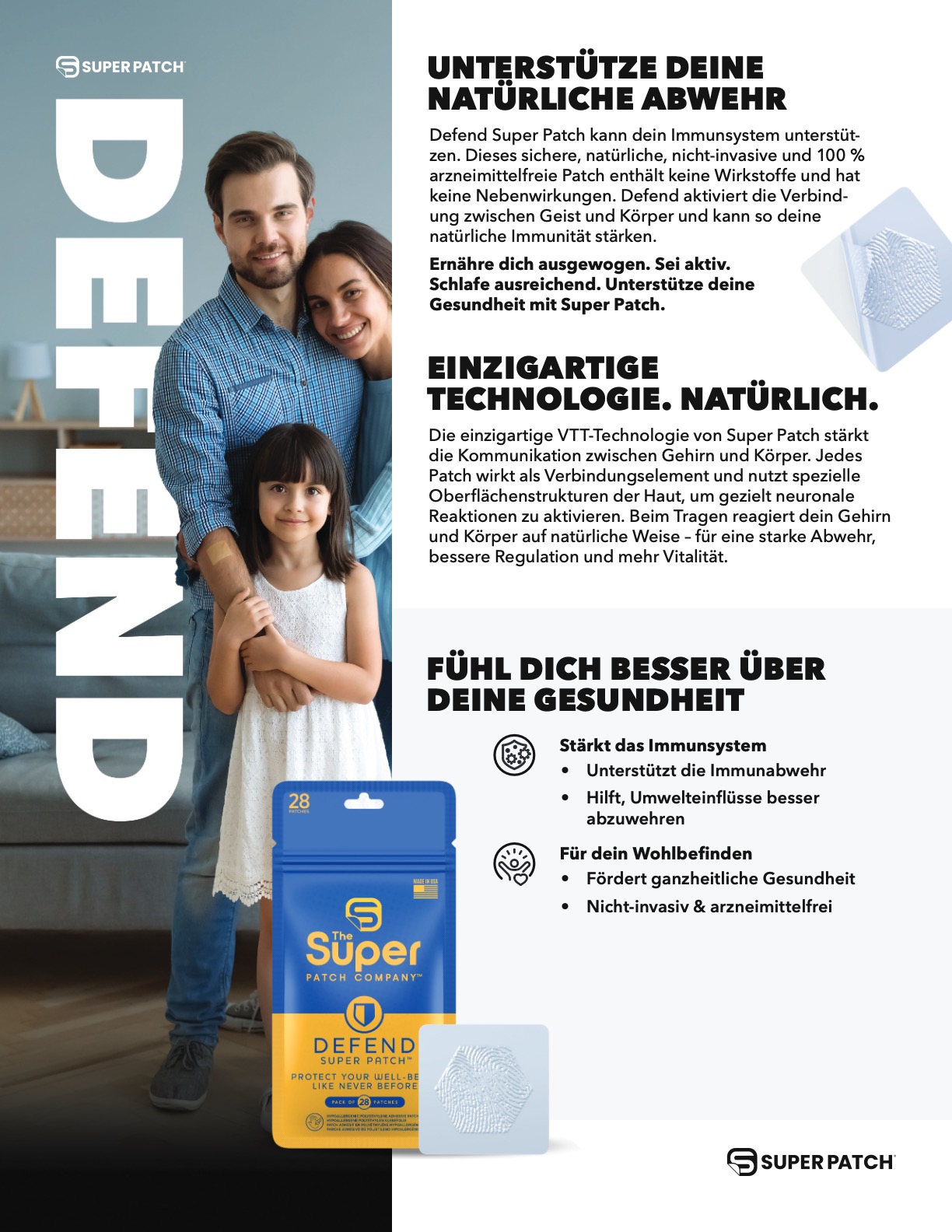 Super Patch - DEFEND <br>30 Pflaster - DE - CH – Image 2