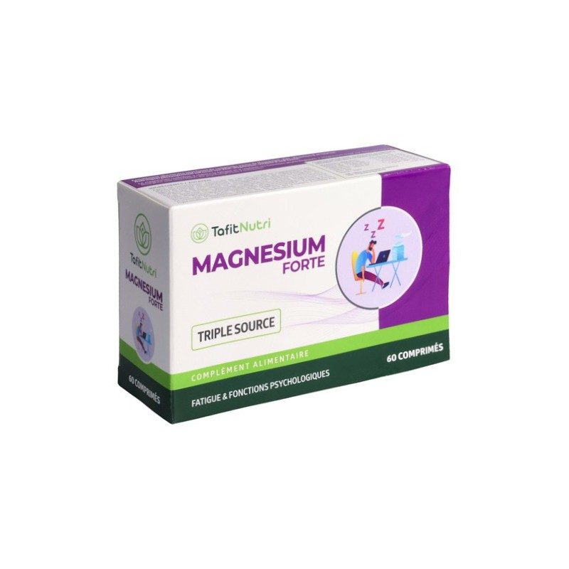 TafitNutri - Magnesium Forte - Fatigue - Fonction psychologique - 60 comprimés - NaturoCall.ch - Suisse
