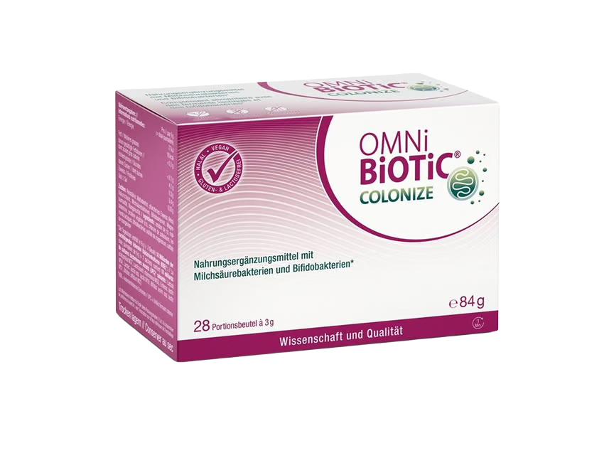 OMNi-BiOTiC® COLONIZE OMNi-BiOTiC COLONIZE - Complement alimentaire - Poudre - Boite 84g - NaturoCall.ch - Suisse