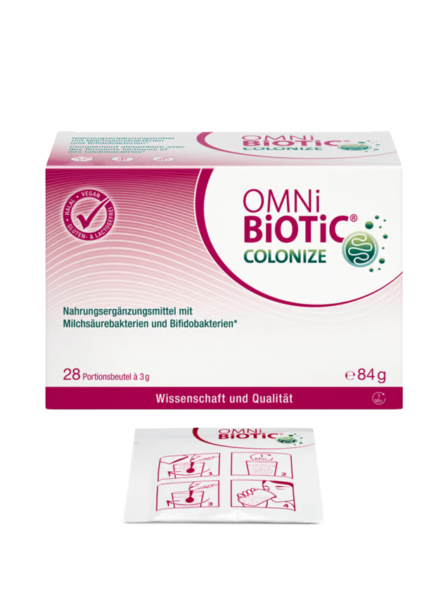 OMNi-BiOTiC® COLONIZE OMNi-BiOTiC COLONIZE - Complement alimentaire - Poudre - Boite 84g - NaturoCall.ch - Suisse