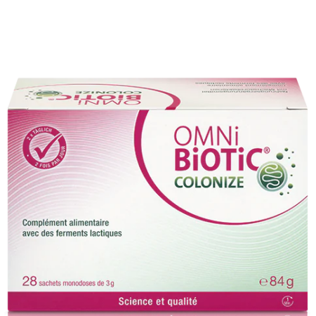 OMNi-BiOTiC COLONIZE - Complement alimentaire - Poudre - Boite 84g - NaturoCall.ch - Suisse