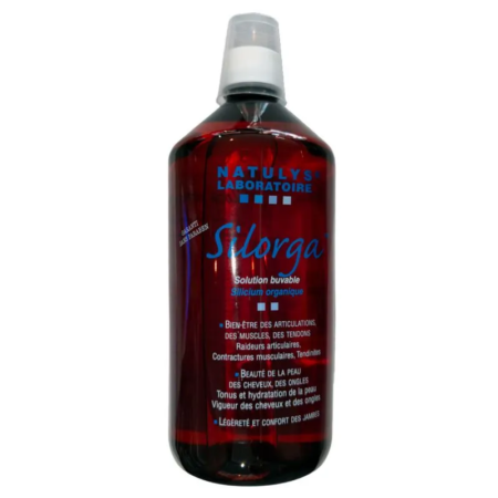 NATULYS-LABORATOIRE - SILORGA - silicium organique liquide buvable - 1000 ml - Souplesse articulaire et la régénération des tissus - NaturoCall.ch - Suisse